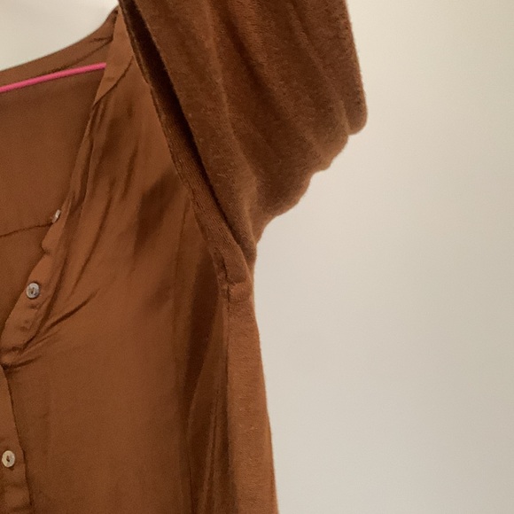 Lucky Brand Brown two tone fabric shirt - Picture 6 of 11